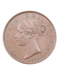 1839 Isle of Man Half Penny nice AU