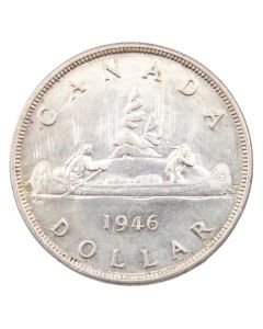 1946 Canada silver dollar nice AU+