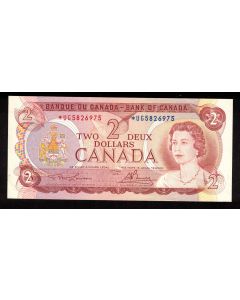 1974 Canada $2 replacement note Lawson Bouey *UG5826975 Choice AU