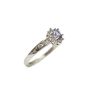14K White Gold Tanzanite Diamond Engagement Ring Size 9 Natural Tanzanite & Diamonds