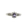 14K White Gold Tanzanite Diamond Engagement Ring Size 9 Natural Tanzanite & Diamonds
