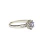 14K White Gold Tanzanite Diamond Engagement Ring Size 9 Natural Tanzanite & Diamonds