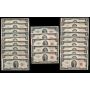 25 X 1953 USA RED SEAL $2 notes Series 1953 A B C FR-1500-01-02-03 VF to VF+