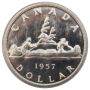 1957 Canada silver dollar Choice prooflike