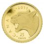 2011 Canada 25 Cent Couger Pure Gold Coin .9999 Fine RCM