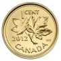 2012 Canadian 1 Cent Farewell to the Penny 1/25 oz Pure Gold Coin