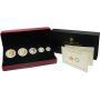 2014 .9999 Fine Silver Fractional Maple Leaf 5x Proof Coin Set with Gold Details