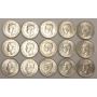 15 x Great Britain 1942 Shillings AU50-AU58+ original