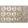 15 x Great Britain 1942 Shillings AU50-AU58+ original