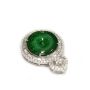 Burmese Jade & Diamond 18K White Gold Pendant