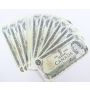 100x 1973 Bank of Canada $1 banknotes 