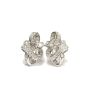18 Karat White Gold 1.71 Carat Diamond Ribbon Style Earrings