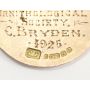 Greenock Port Glasgow & Gourock Ornithological Society 9K gold medal 1925