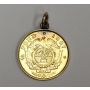 1897 South Africa gold half Pond coin with jewelry mount 
