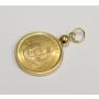 1/10 Oz 1984 22k Gold Krugerrand in 14k Bezel Pendant