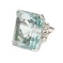 61.38 ct Intense greenish blue Aquamarine and white gold Diamond ring 