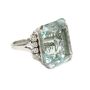 61.38 ct Intense greenish blue Aquamarine and white gold Diamond ring 