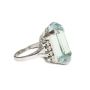 61.38 ct Intense greenish blue Aquamarine and white gold Diamond ring 