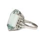 61.38 ct Intense greenish blue Aquamarine and white gold Diamond ring 