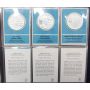 24 x Franklin Mint .925 silver coin-medals 1st edition Proofs 