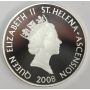 2008 St Helena & Ascension £5 coin .925 RAF JOHN BRAHAM 