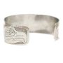 Northwest Coast sterling silver bracelet signed SPLIT EAGLE  