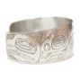 Northwest Coast sterling silver bracelet signed SPLIT EAGLE  