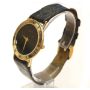 Gucci 3001M Vintage Gold Black Face Watch Leather Band