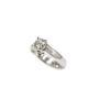 Hearts & Arrows Diamond Ring 0.47ct F VS2 Ideal Cut 19K White Gold 4 Size