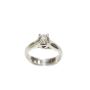 Hearts & Arrows Diamond Ring 0.47ct F VS2 Ideal Cut 19K White Gold 4 Size