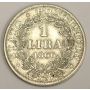 1866 XXIR Italy Papal States 1 Lira silver coin KM1377 EF45