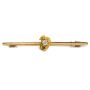 British placer Gold Nugget & Diamond on 1.75 inch 15ct bar pin 