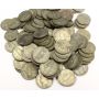 100 x War time silver nickels USA 35% silver content 1942-1945 