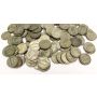 100 x War time silver nickels USA 35% silver content 1942-1945 