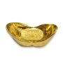 Cast 37.5 grams .9999 One Gold Tael China Hong Kong Sycee Boat ingot bar