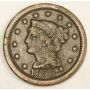 1850 Braided Hair Large Cent 1c nice VF
