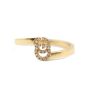 GUCCI GG Running 18k Yellow Gold Diamonds Stacking Ring