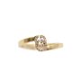 GUCCI GG Running 18k Yellow Gold Diamonds Stacking Ring