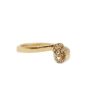 GUCCI GG Running 18k Yellow Gold Diamonds Stacking Ring