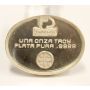 1 troy oz .999 Fine Silver Art Oval Onza Panoles Oval Shaped 