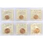 1912 1913 1914 Canada $5 & $10 Gold complete 6-coin set ICCS 