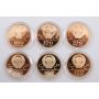 1980 Moscow Olympics Gold complete set of 6-coins