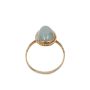 18K Yellow Gold Ladies Ring with Green Nephrite Jade – Size 8.5