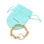 Tiffany & Co. 18K Yellow Gold Chain Link Heart Bracelet 