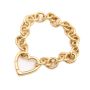Tiffany & Co. 18K Yellow Gold Chain Link Heart Bracelet 