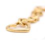 Tiffany & Co. 18K Yellow Gold Chain Link Heart Bracelet 