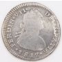 1817 Chile 1 Real silver coin Santiago-FJ KM-65 circulated 