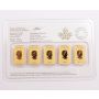 5x 2018 Canada 1/10 oz .9999 pure Gold Bars $25 Dollar In Assay Card 