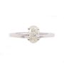 1.25ct Oval cut Canadian Diamond 14K wg ring 