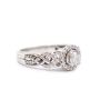 10K White Gold Diamond Ring 0.71ctw Round Brilliant SI1 H-J I-2 K Vintage Appraised $2,100